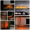 Electric Fireplace, 0.5-2M, 3D, Stainless, Steel - view 3