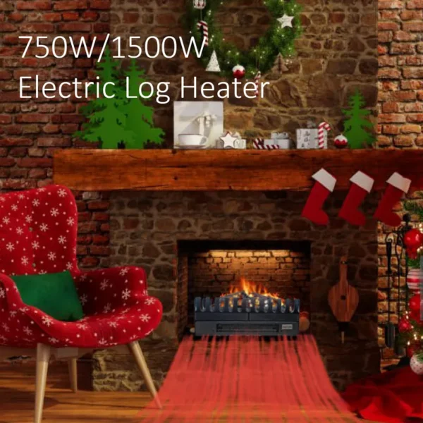 Electric Fireplace, 1000W, Metal - view 2