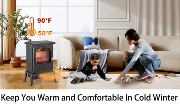 Electric Fireplace, 110V, 1100W - view 3