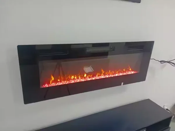 Electric Fireplace, 110V/220V/240V, LED, Wall, 36"-50" - view 3