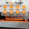 Electric Fireplace, 1200, 1500, 1800mm, WIFI - view 2