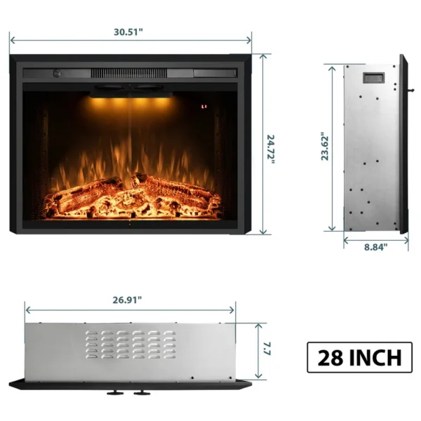 Electric Fireplace, 120V, 750W - view 2