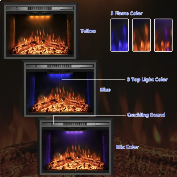 Electric Fireplace, 120V, 750W - view 3
