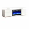Electric Fireplace, 1500 W, Glass - view 2