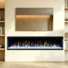 Electric Fireplace, 1500 W, Glass - view 2