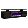 Electric Fireplace, 1500 W, Glass - view 3