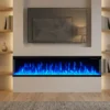 Electric Fireplace, 1500 W, Glass - view 3