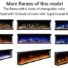 Electric Fireplace, 1500 W, Glass - view 4