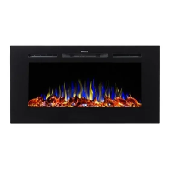 Electric Fireplace, 1500W, 1500 W, Metal - view 6