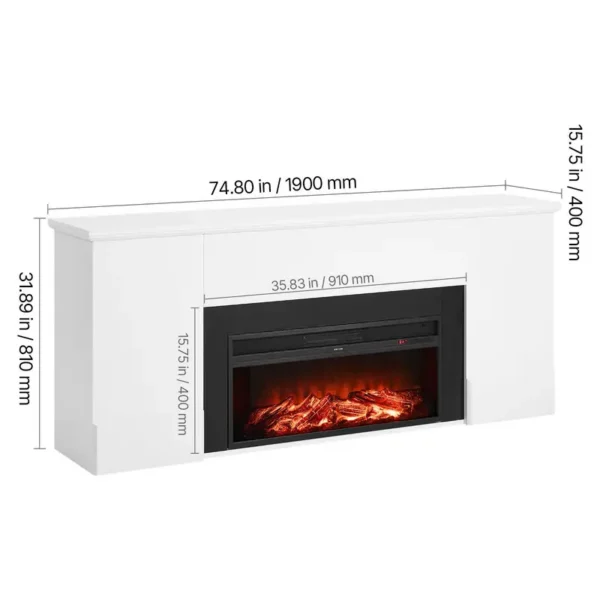 Electric Fireplace, 1500W, 5120BTU - view 4