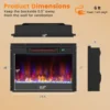 Electric Fireplace, 1500W, Metal - view 5