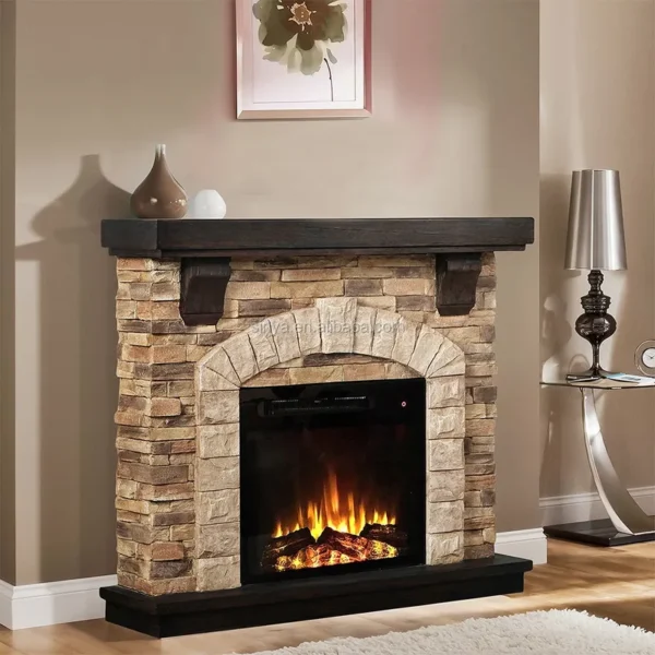 Electric Fireplace, 1500W, MGO - view 2