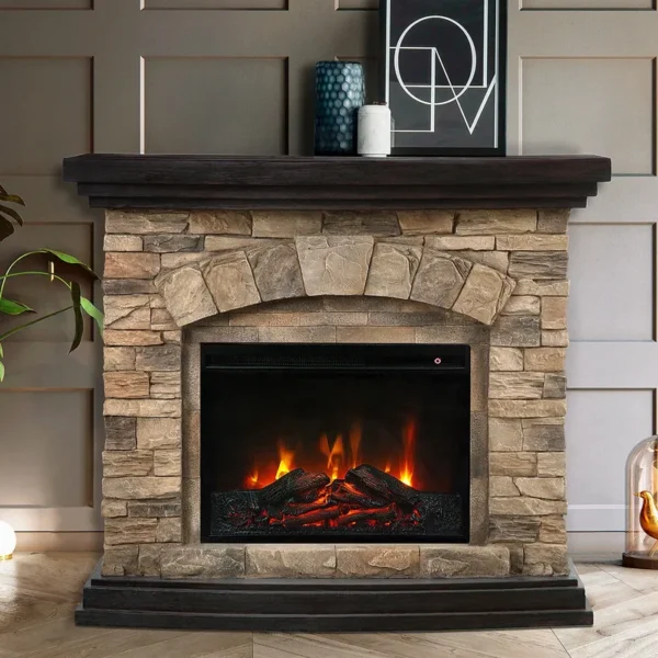 Electric Fireplace, 1500W, MGO - view 4