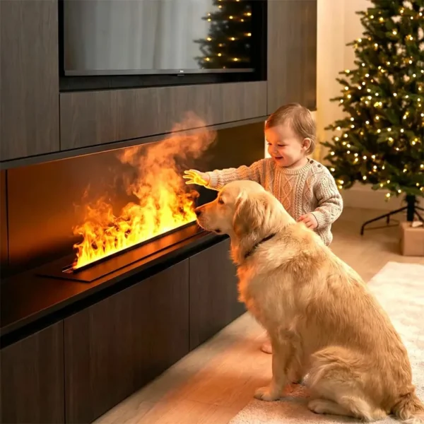 Electric Fireplace, 1800mm, 3D - view 2