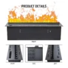 Electric Fireplace, 1800mm, 3D - view 6