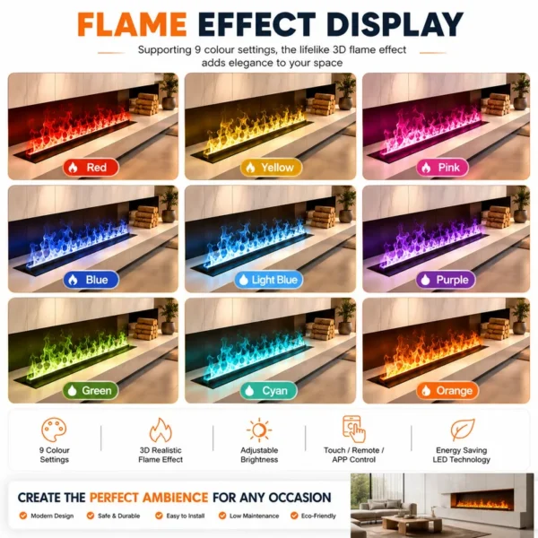 Electric Fireplace, 1M, 1.2M, 1.5M, 3D - view 5