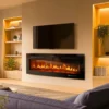 Electric Fireplace, 2000 W, Glass - view 3