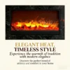 Electric Fireplace, 2000 W, Glass - view 5