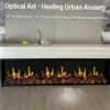 Electric Fireplace, 2000 W, Glass - view 6