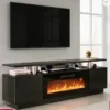 Electric Fireplace, 2000 W, tempered glass