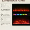 Electric Fireplace, 2000 W, tempered glass - view 4