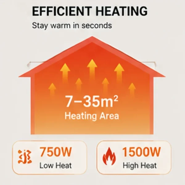 Electric Fireplace, 2000 W, tempered glass - view 6