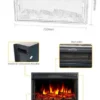 Electric Fireplace, 2000W, Metal - view 5