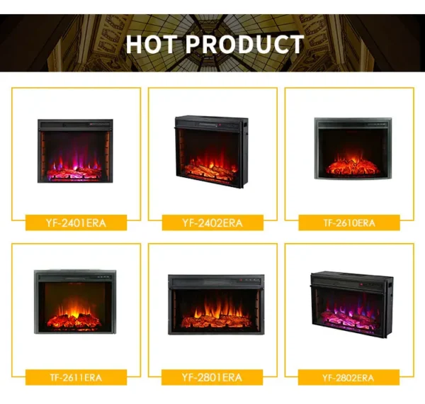 Electric Fireplace, 2000W, Metal - view 6