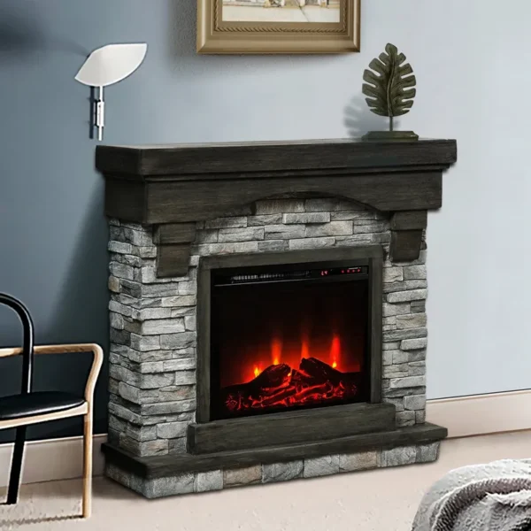 Electric Fireplace, 220V, 1500W, Ceramic - view 6