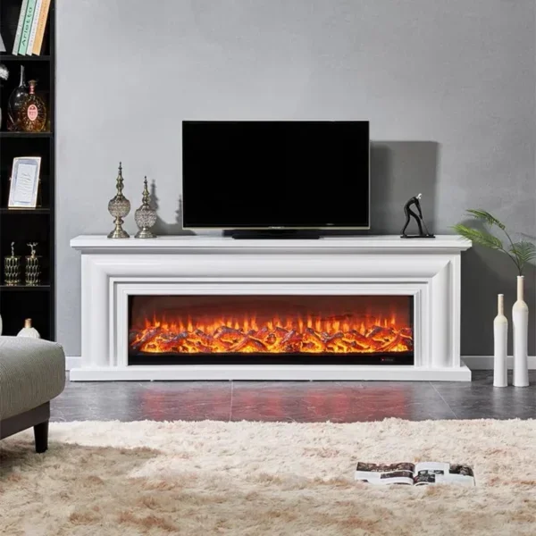 Electric Fireplace, 3-dimensional, 750 W, Metal - view 2