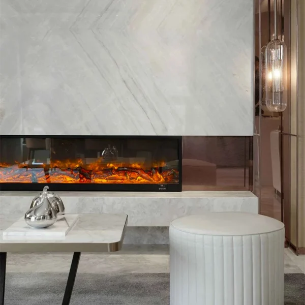 Electric Fireplace, 3-dimensional, 750 W, Metal - view 5