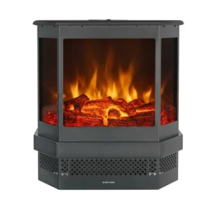 Electric Fireplace, 3-Sided, 1800 W, Metal