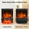 Electric Fireplace, 3-Sided, 1800 W, Metal - view 3