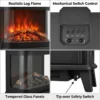 Electric Fireplace, 3-Sided, 1800 W, Metal - view 4
