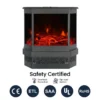 Electric Fireplace, 3-Sided, 1800 W, Metal - view 5