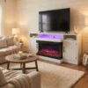 Electric Fireplace, 3-Sided, LED, 750W, 1500W - view 2