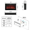Electric Fireplace, 30", 1500W, Steel - view 6