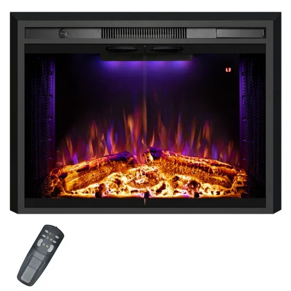 Electric Fireplace, 30-Inch, 750W, Metal+glass - view 4