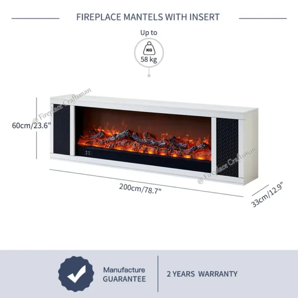 Electric Fireplace, 399S, Wooden - view 2