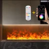 Electric Fireplace, 3D, 1000W, Metal