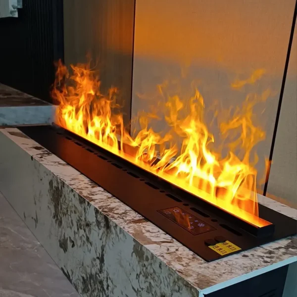 Electric Fireplace, 3D, 1000W, Metal - view 2
