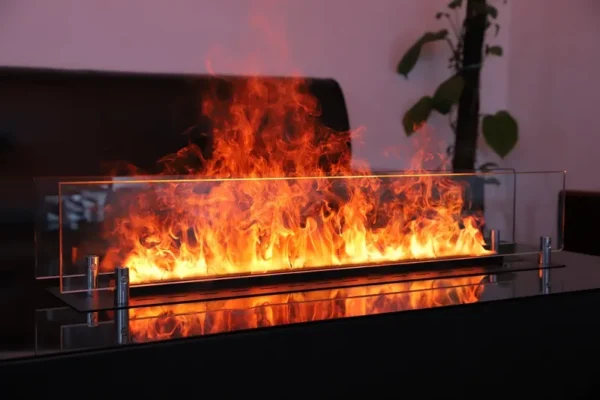 Electric Fireplace, 3D, 1000W, Metal - view 4