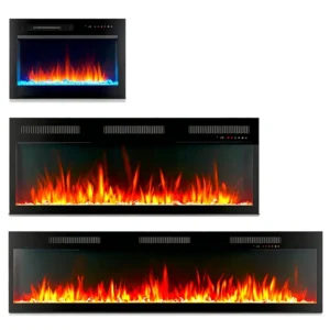 Electric Fireplace, 3D, 1500 W, Ceramic