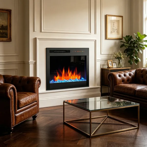Electric Fireplace, 3D, 1500 W, Ceramic - view 4