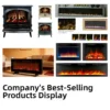 Electric Fireplace, 3D, 1500 W, Ceramic - view 5