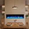 Electric Fireplace, 3d, 1500 W, Glass - view 3
