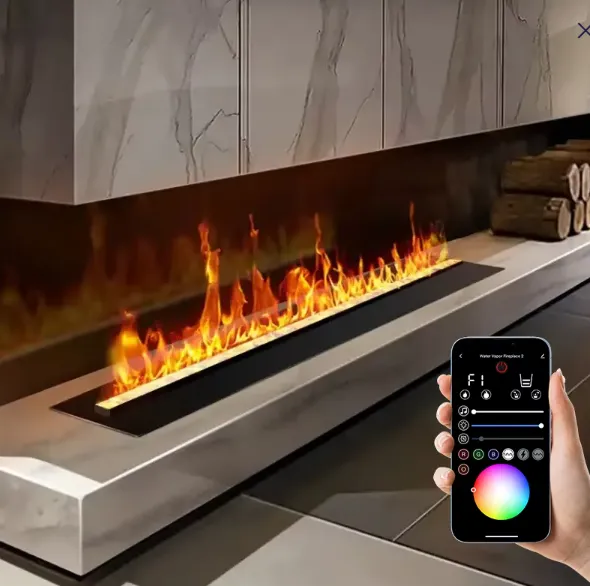 Electric Fireplace, 3D, 1500 W, Metal
