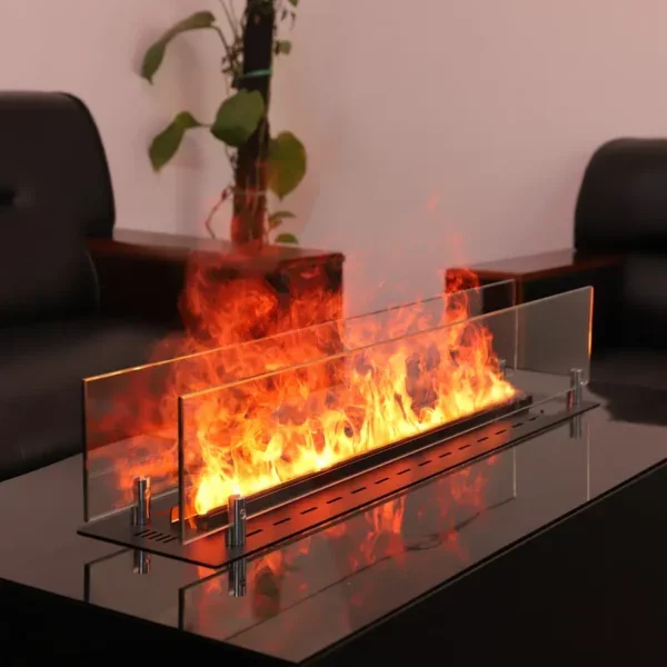 Electric Fireplace, 3D, 1500 W, Metal - view 2