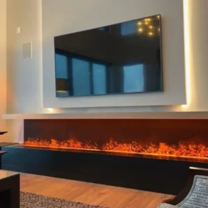 Electric Fireplace, 3D, 750 W, Metal