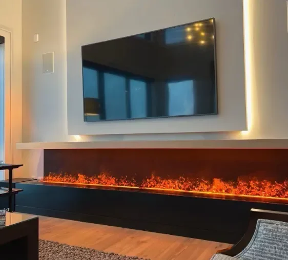Electric Fireplace, 3D, 750 W, Metal